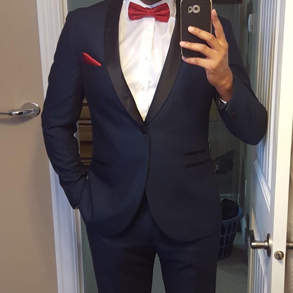 Italian Navy Tuxedo, Coat: 44 L Pants: 38 W - Picture 5 of 5